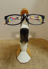 Peepers Wood Carved Beagle Dog Reading Eye Glasses Stand Holder 7.5"