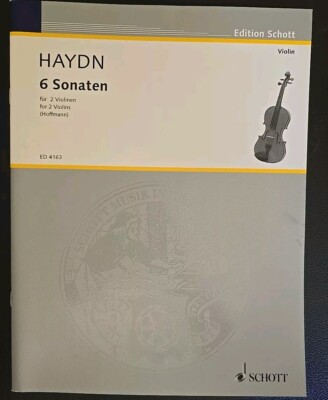 Hayden 6 Sonaten Sonatas For 2 Violins Edition Schott ED 4163
