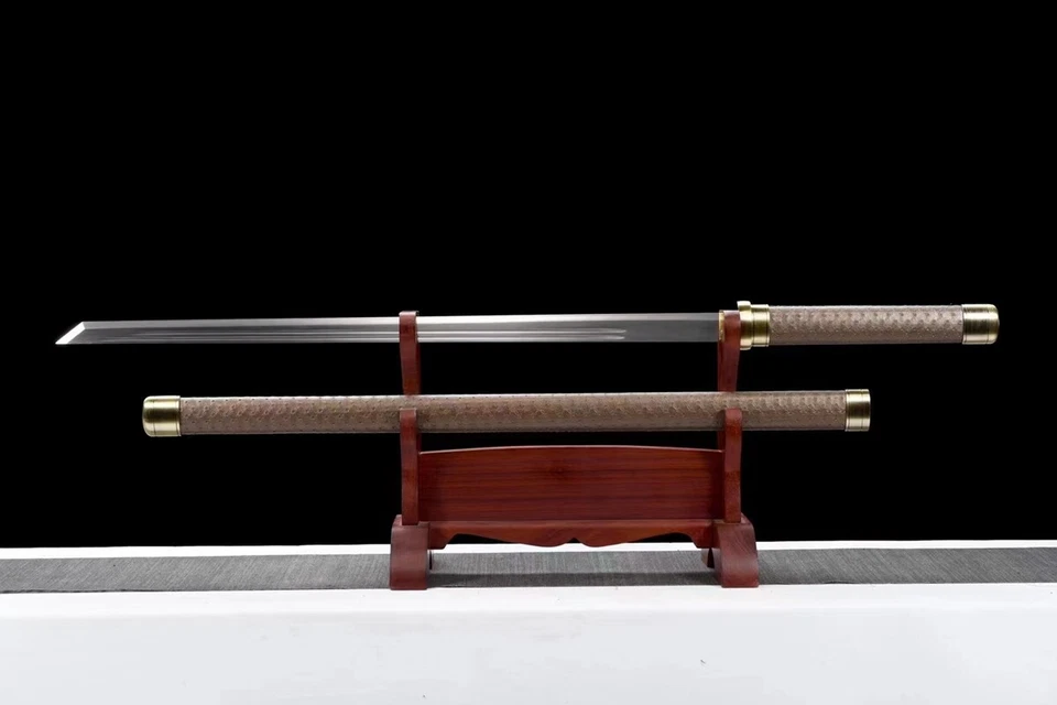 Espada Tang china forjada a mano Wushu Dao afilada hoja de acero al carbono 1095 Full Tang Foto 4 de 4