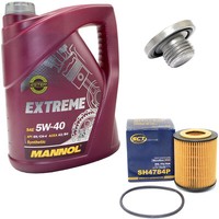 MotoröL ÖLfilter SH4784P 5W40 5Liter + ÖLablassschraube FüR Opel Omega Astra