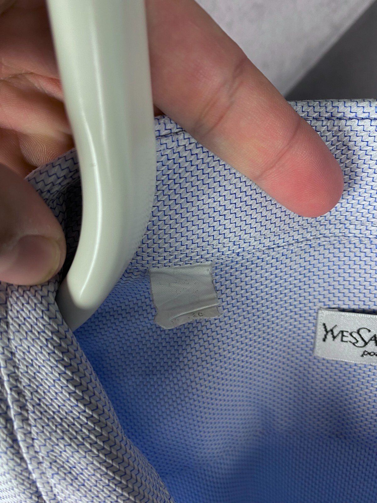 Camicia abito vintage blu Yves Saint Laurent taglia 42 16 5 (1 2)