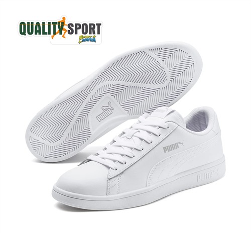 Puma Smash Pelle Bianco Scarpe Shoes Uomo Sportive Sneakers 365215 07 | eBay