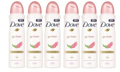 Dove Go Fresh Pomegranate & Lemon Verbena Deodorant Spray 150 ml (6 Pack)