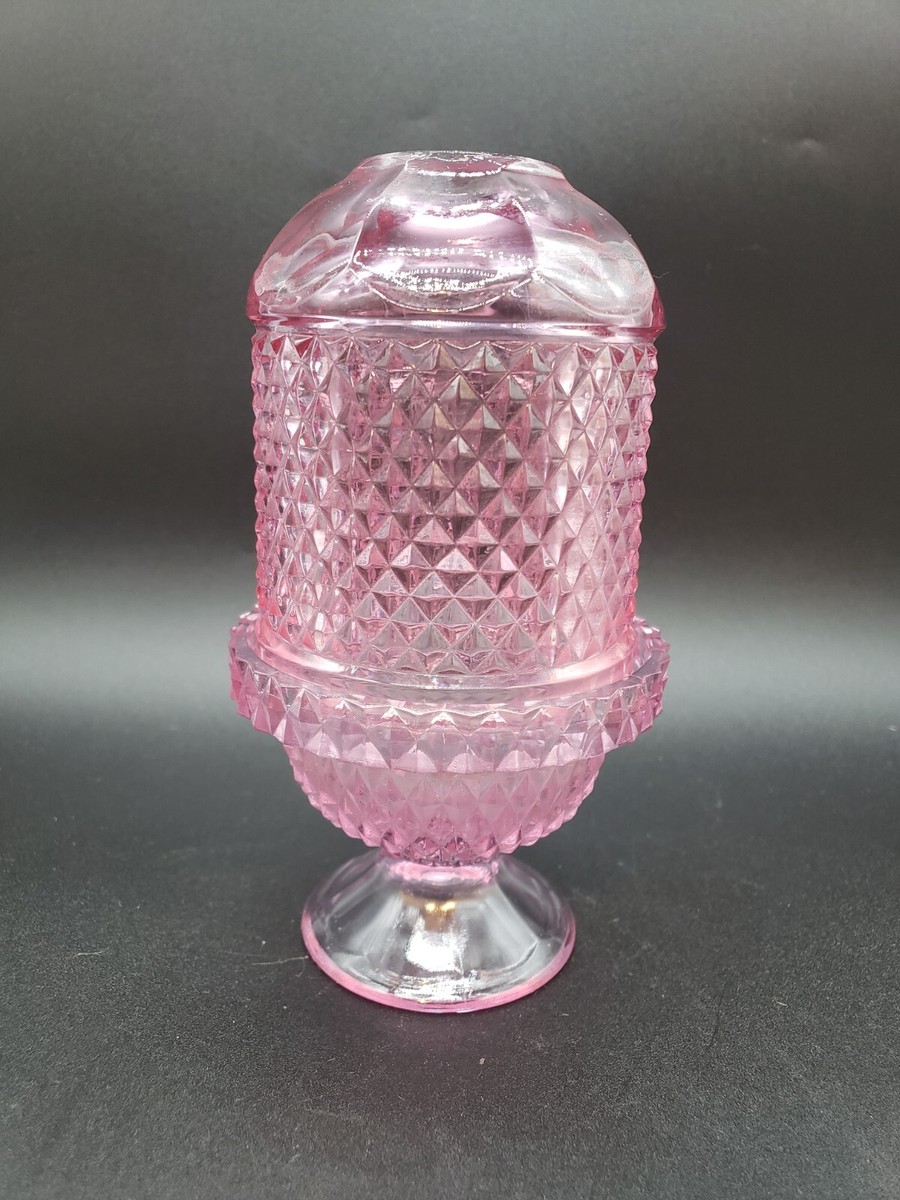 Viking Glass Pink Thistle Diamond Point Glimmer Fairy Lamp Viking Glass Pink Thistle Diamond Point Glimmer Fairy Lamp