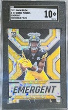 Cowboys 💎GEORGE PICKENS💎GEM MINT 10💎Rookie Insert💎2022 Prizm Emergent #E-17