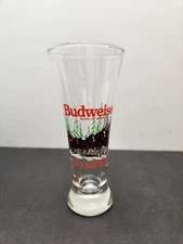 Budweiser Clydesdales Christmas Holiday Beer Pilsner Glass 1988 Vintage