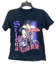 Vintage Official Selena Merchandise The Queen of Tejano Music T Shirt Black Sz S