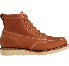 Men's Chippewa Edge Walker 6in Moc Toe Boots Leather Tobacco Tan 2nds