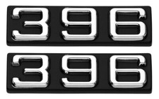 1970-72 CAMARO "396" FRONT FENDER EMBLEM SET MADE IN THE USA
