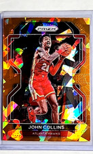 2021 2021-22 Panini Prizm Orange Cracked Ice #49 John Collins Atlanta Hawks Card