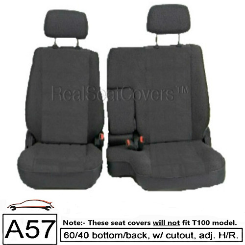 60 40 Split Seat Cover Detachable Headrest Exact Fit for Toyota Pickup