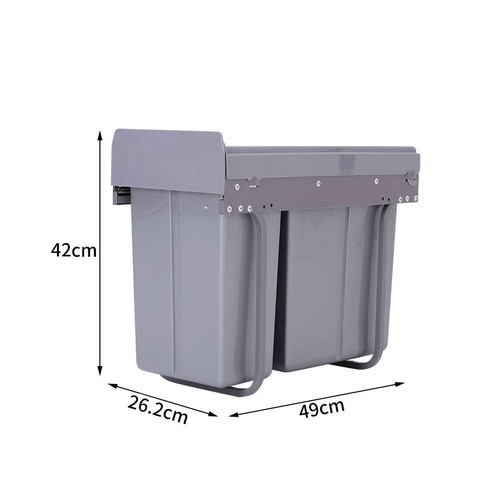 Pull Out Kitchen Bin Soft Close Sliding Recycling Waste Cabinet Cupboard 30/40L - Picture 28 of 37