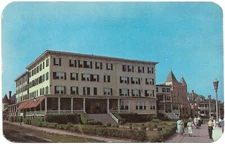 Ocean Grove New Jersey NJ Hotel LaPierre Beach & Lake Avenue Vintage Postcard