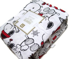 Pottery-Barn-Teen-Peanuts-Snoopy-Snowman-Flannel-Cotton-Full-Sheet-Set-New