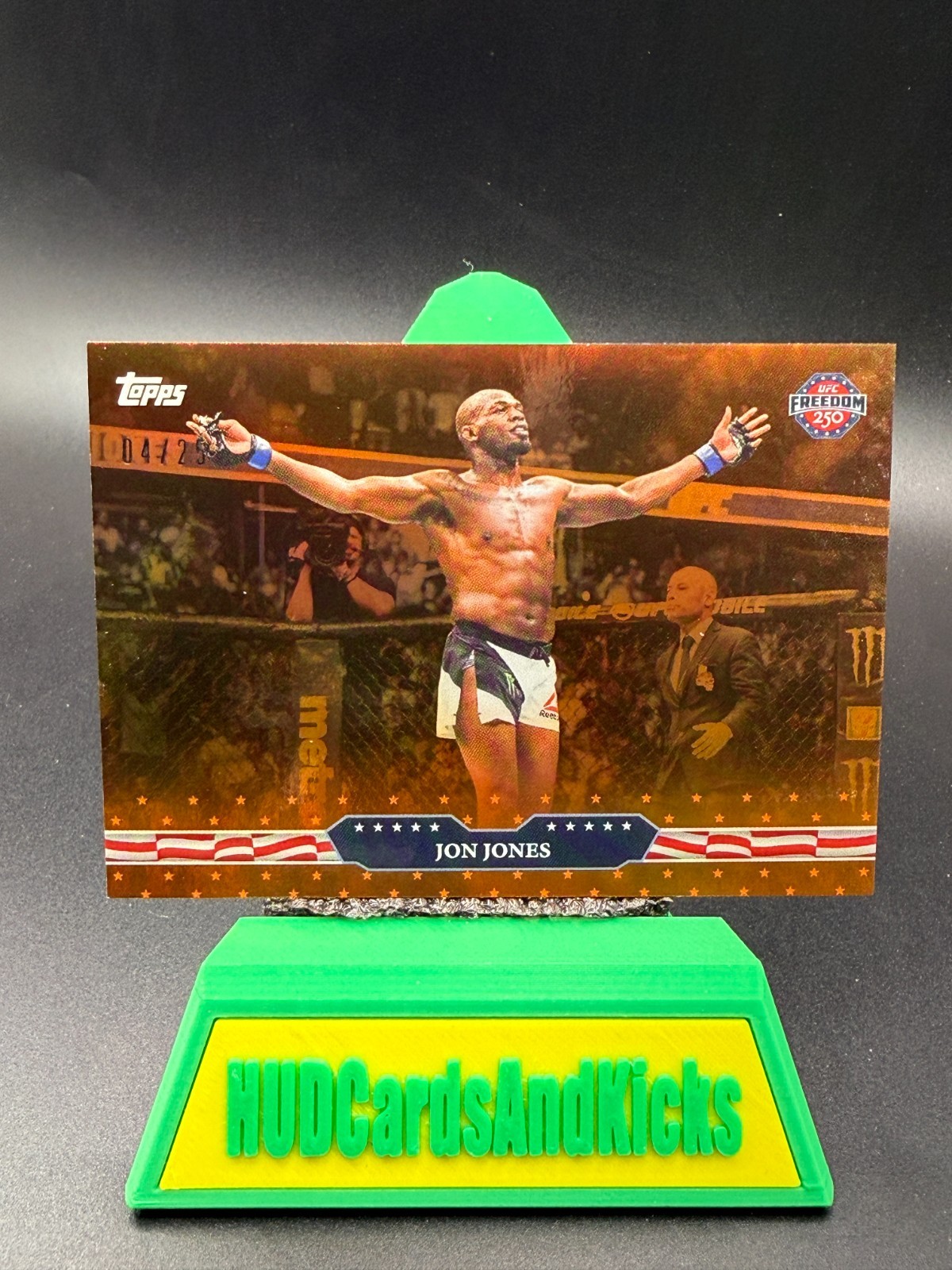 2026 Topps UFC Freedom 250 - Jon Jones - Orange - /25 view 1