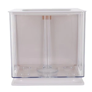  Self-Cleaning Aquarium Cleaner Table Fish Tank Transparent Small