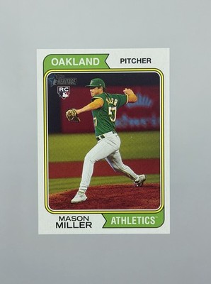 2023 TOPPS HERITAGE MASON MILLER #510 MINI /100 RC SSP CASE HIT