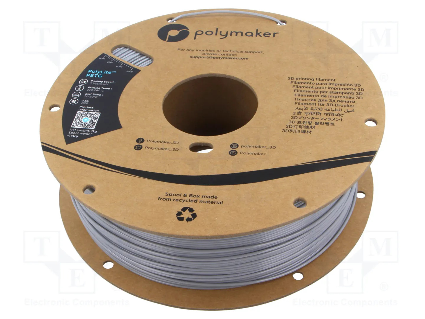 Polymaker Polylite Petg Grau 1,75 Mm 1000 G - Bild 2