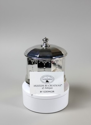 MINT Godinger 1991 Octagonal Silver Plate Jewelry Box Red Velvet Paul Revere