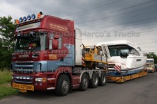 LKW Foto Scania R620 Plattformanhänger Niederlande rot Van de Wetering B. #o3xy