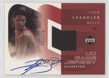 2002-03 Upper Deck UD Game Jersey Auto 43/275 Tyson Chandler #AU-TC Auto 1f8