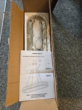 Crystal Gold Chandelier Dimmable Oval LED Ceiling Light Pendant Lights Remote UK