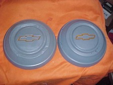 Chevy 67-68 C-10 Truck Pair Dog Dish Bowl Hubcaps Ratrod Or Shop Wall Art Caps