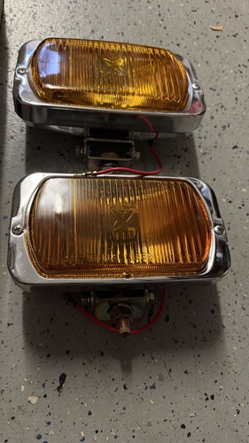 Vintage PAIR NOS 12V Sears Quartz Halogen Amber Auxiliary Fog Light MINT 70s! - Picture 8 of 11