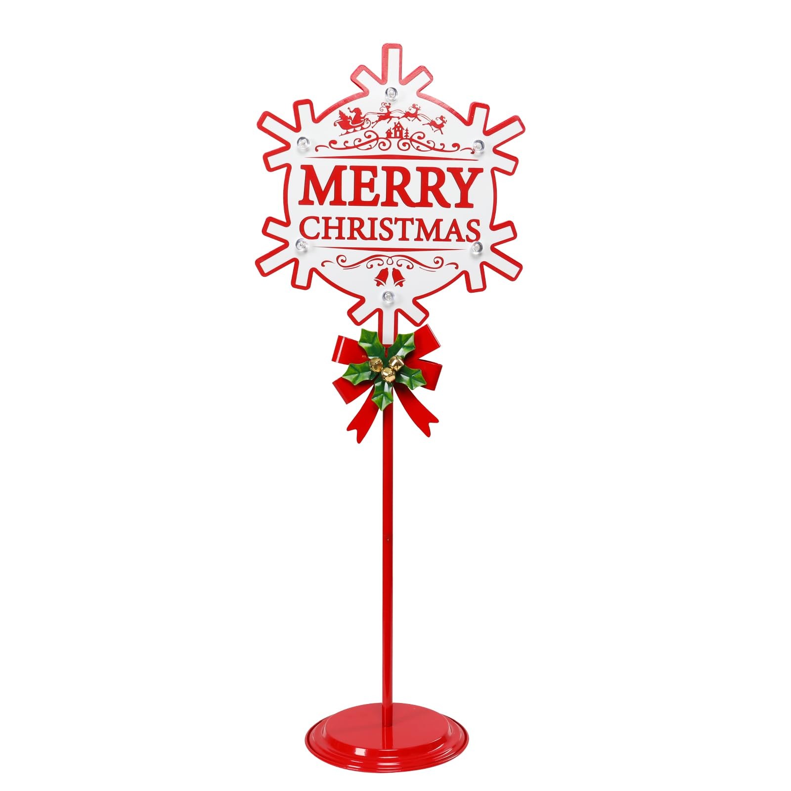 как выглядит Christmas Porch Sign - Lighted Merry Christmas Sign Indoor Outdoor, 31 Inch M... фото