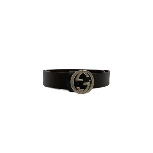 Used GUCCI◆Interlocking G/GG buckle/belt/leather/BRW/men's/368186