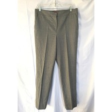 CH Carolina Herrera Wool Dress Trousers Pants Soft Melange Gray Slim, US 6