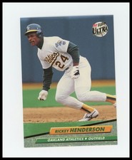 1992 Ultra #114 Rickey Henderson Baseball Card