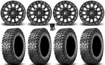 Fuel Vector Beadlock 15'' Wheels Bk 32'' Predator Tires Can-Am Renegade Outlander