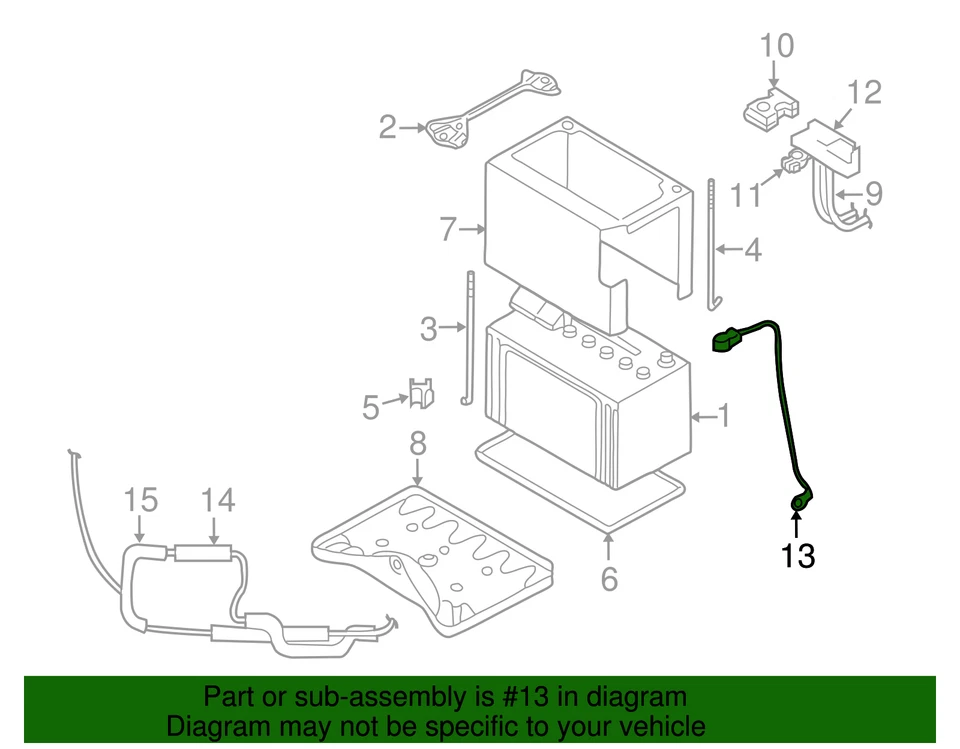 Cable Batería Negativo Original Nissan 24080-8J000 Foto 3 de 4