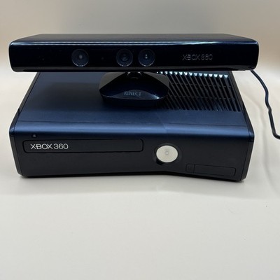 Xbox 360 S (1439) Black Console (NO HARD DRIVE) & Kinect Camera   Tested Working