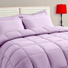 Size Comforter Set - 5 Pieces, Bed in a Bag Bedding Sets with Twin Light Purple