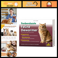 Broad Spectrum Cat Dewormer for Kittens Adult Cats - Tapeworm, Hookworm, Round