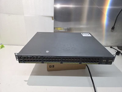 Cisco CATALYST C2960X-48FPS-L V07 48-Port Ethernet Switch - INCL RACK EARS POE + - Photo 1/3