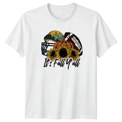 Its Fall Yall T-Shirt American Football Sonnenblume Herbst Erntedank Geschenk