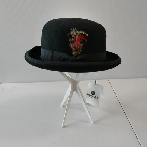 Wool Fedora Hats for Men Felt Church Bowler Derby Hat Medium - Picture 2 of 8