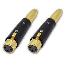 XLR Female to 1/4" inch TRS Female Audio Adapter,Gold-Plated XLR 3 Pin to 6.3...