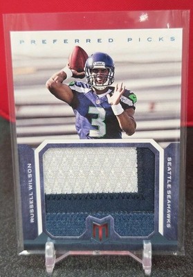 2012 Momentum Preferred Picks Jumbo Patch #03/25 Russell Wilson RC JERSEY MATCH