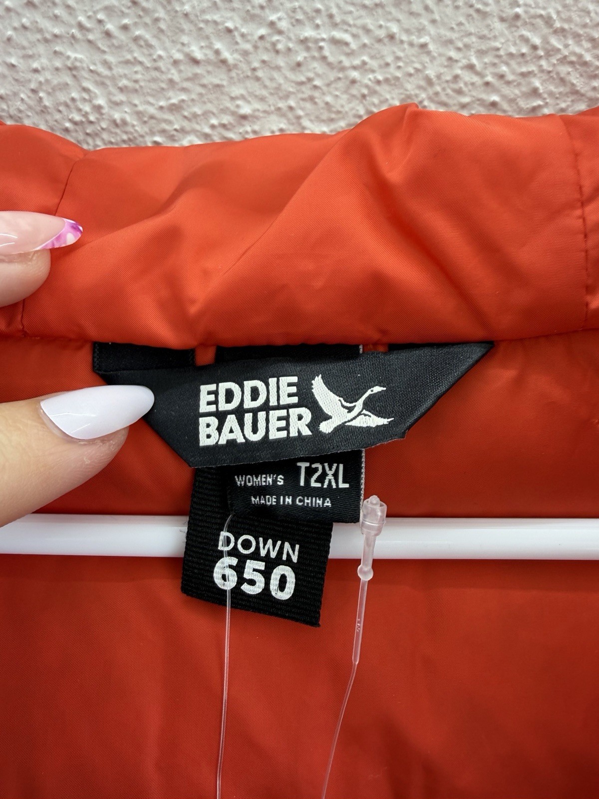 Womens Eddie Bauer Jacket Size T2XL Ketchum Down Red 650 Down Puffer NWTs image 4
