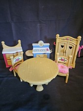 Vintage Fisher Price Briarberry Bears Kitchen Table Stove Wardrobe Dresser