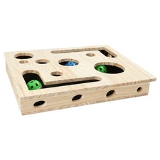 Cat Nail File Enrichment Box Wooden Puzzle Dispenser Cat Nail Scratch Classy