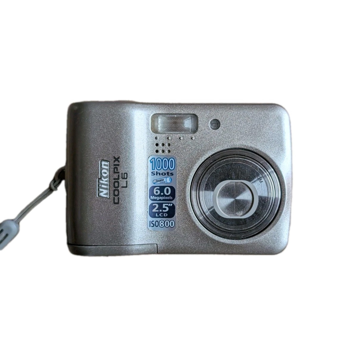 乾電池式/実写美⭕️美品【動作確認済】Nikon COOLPIX L6 シルバー Nikon COOLPIX L6 6.0MP Digital Camera - Silver 🔥 TESTED