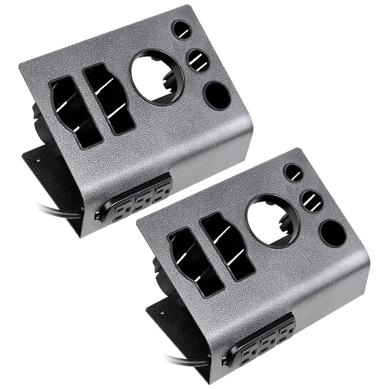 2 Packs Flat Iron Appliance Holder Salon Blow Dryer Desktop Stand w/ 3 Outlets