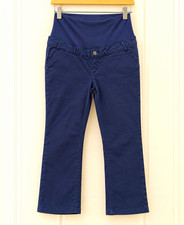 JoJo Maman Bébé Navy Maternity Trousers Over-Bump Stretch Waistband 8