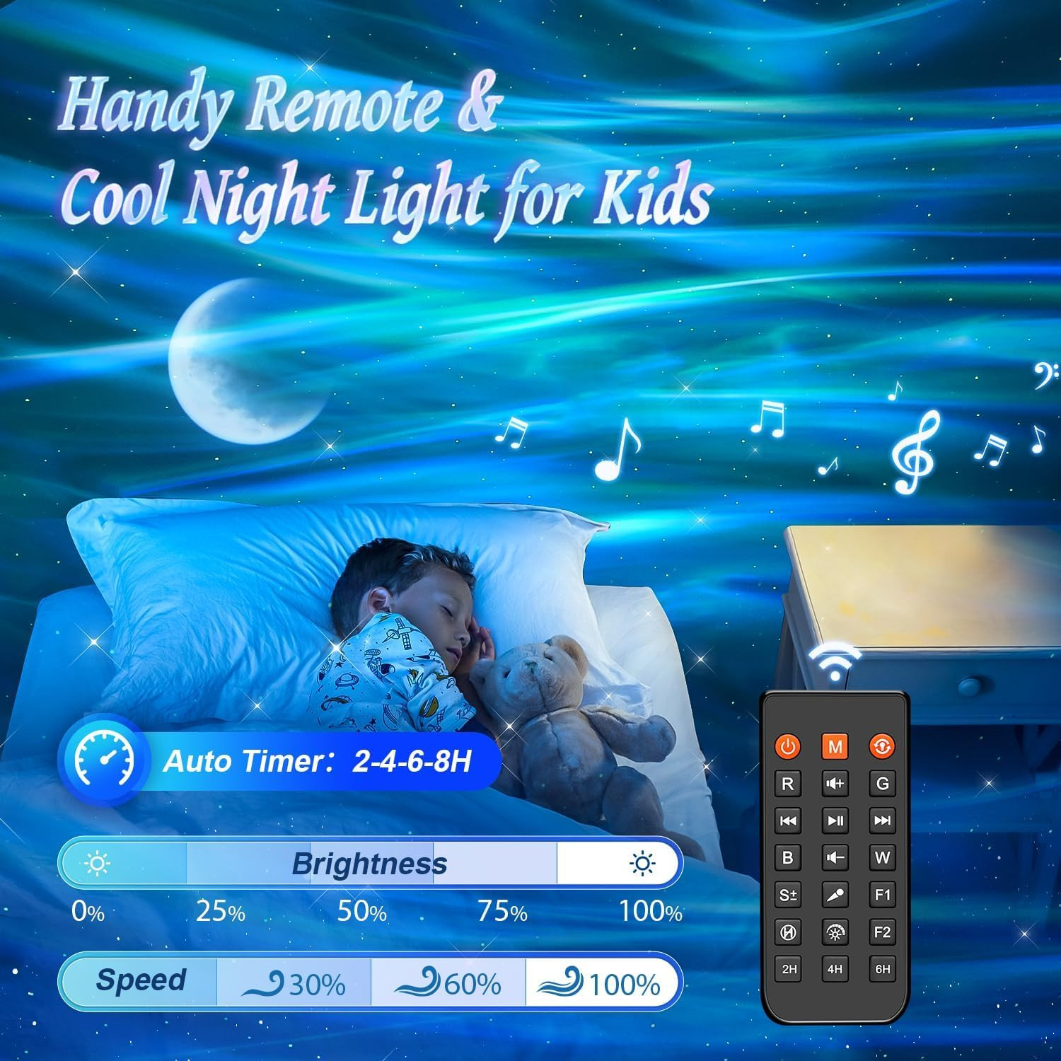 Christmas Gifts for Teens Boy Galaxy Projector for Bedroom, 21Colors Northern Li
