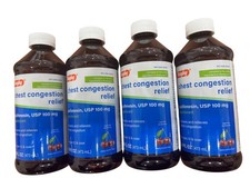 Rugby Chest Congestion Relief Guaifenesin 100 mg - 16 fl oz  7-2027 - 4 Pack